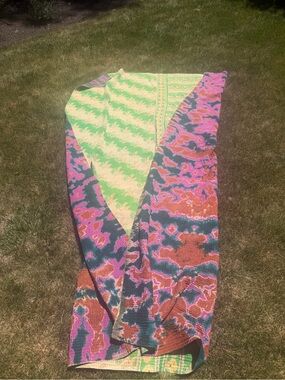 Colorful Abstract Knit Throw Blanket - Bright Multi